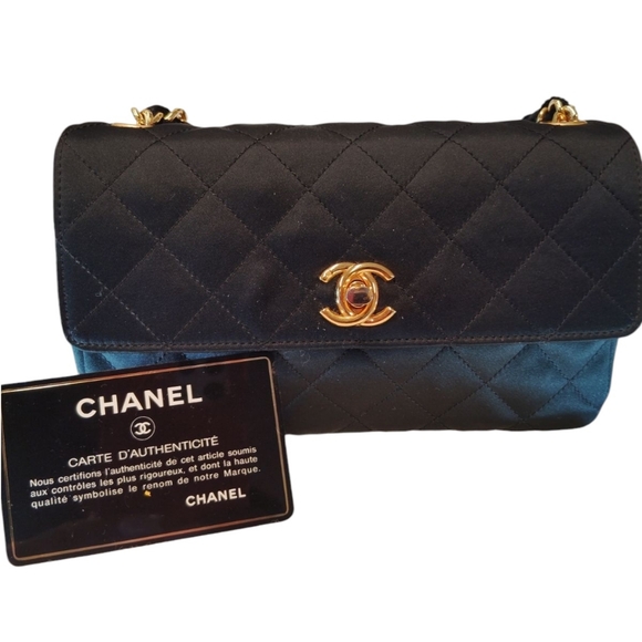 Chanel Vintage Satin Mini Flap Year - Picture 1 of 12